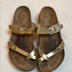 Birkenstock Gold Strappy Sandals